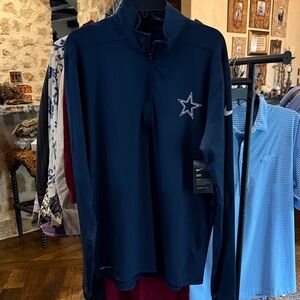 Nike Dallas Cowboys Dark Blue Quarter-Zip with Star Emblem